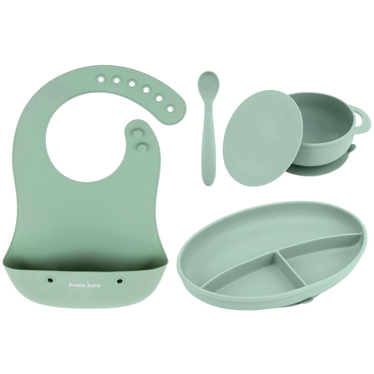 Foodie Silicone Feeding Set by Bazzle Baby, Choose Color - Samsclub.com