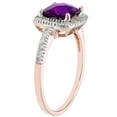 thumbnail image 3 of Cushion Cut Gemstone & 0.18 CT.T.W. Halo Diamond Ring in 14K Gold, 3 of 5