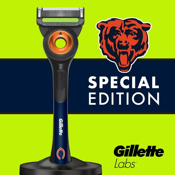 Gillette Labs NFL Chicago Bears Men's Razor, Handle + 8 Cartridges