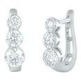 thumbnail image 1 of Lab Created Round Cut 1.96 CT. T.W. 3-Stone Floating Diamond Earrings in 18K Gold, 1 of 7