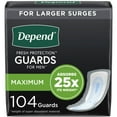 thumbnail image 1 of Depend Incontinence Guards for Men, Maximum Absorbency, 52 ct., 2 pk., 1 of 8