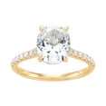thumbnail image 1 of Oval Cut London Gemstone & 0.19 CT.T.W. Diamond Ring in 14K Gold, 1 of 7