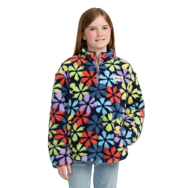 Hurley Girls Sherpa Quarter Zip Pullover - Samsclub.com