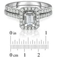 thumbnail image 6 of 0.95 CT. T.W. Baguette Cut Halo Diamond Ring in 14K Gold, 6 of 7