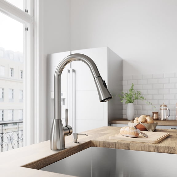 VIGO Pull-Out Spray Kitchen Faucet, Stainless Steel Finish