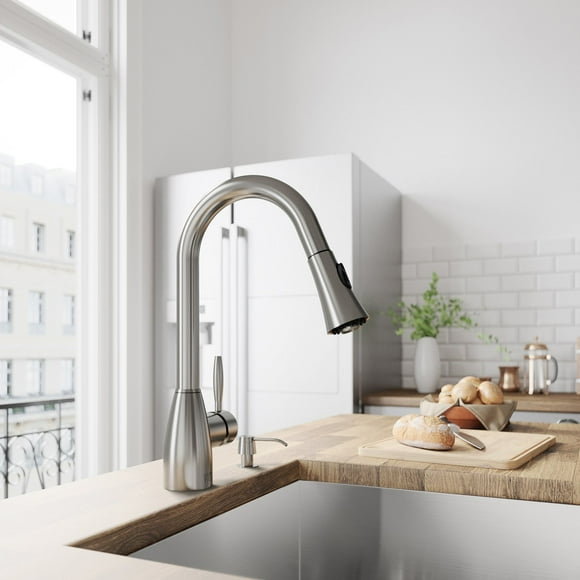 VIGO Pull-Out Spray Kitchen Faucet, Stainless Steel Finish