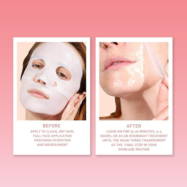 NatureWell Bio Collagen 2-Piece Hydrogel Sheet Face Masks, 8 pk