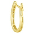thumbnail image 3 of 0.23 CT. T.W. Diamond Hoop Earrings in 14K Gold, 3 of 7