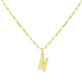 thumbnail image 1 of Initial Paperclip Chain Pendant Necklace in 14K Gold, 1 of 5