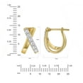 thumbnail image 6 of 0.47 CT. T.W. Round Cut Criss Cross Diamond Hoop Earrings in 14K Gold, 6 of 8