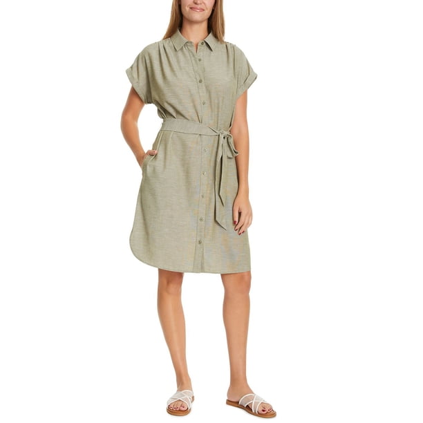 NINE West SHIRT DRESS - Olive 2X:- Olive - Online Only, 2X