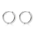 thumbnail image 2 of 0.16 CT. T.W. Diamond Huggie Hoop Earrings in Sterling Silver, 2 of 5