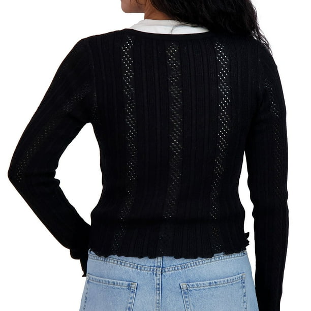 トップス CABLE CARDIGAN abyts 3 black Aeropostale Women's Cropped Cardigan - Samsclub.com