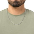 thumbnail image 4 of Oval Box Chain Necklace in Sterling Silver, 4 of 7