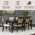 thumbnail image 2 of Colette 7-Piece Formal Dining Set with Motif, Brown, 2 of 18