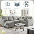thumbnail image 4 of Serta Ellington Sectional Sleeper Sofa, 4 of 10