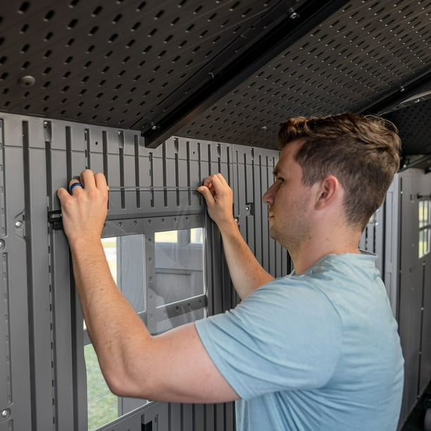 Lifetime 15' x 8' Dual Entry Outdoor Storage Shed, Gray - Samsclub.com