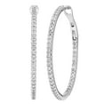 thumbnail image 1 of 1.00 CT. T.W. Inside Out Diamond Hoop Earrings in 14K Gold, 1 of 4