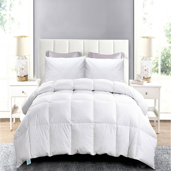 Martha Stewart Goose Feather and Down Comforter and Pillow Set, White, Assorted Sizes