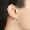 thumbnail image 3 of 2.45 CT. TW. Diamond Hoop Earrings in 14K Gold, 3 of 4