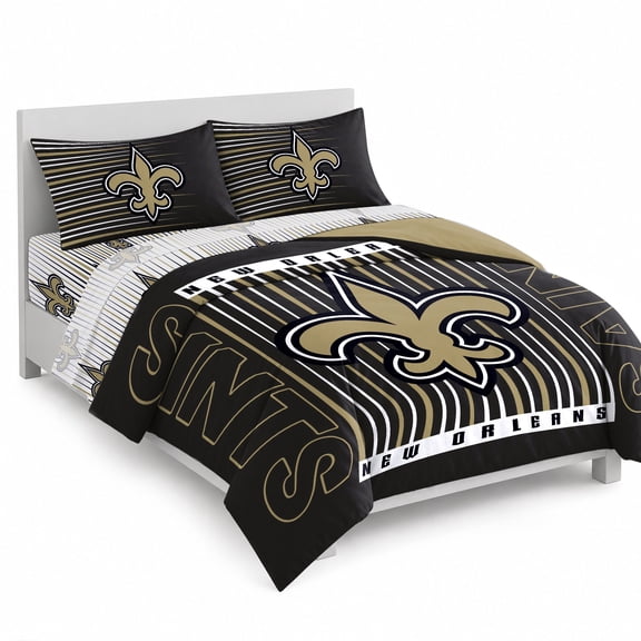 Logo Brands New Orleans Saints Bed-In-A-Bag Set