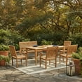 thumbnail image 2 of Cambridge Casual Pacific Teak Outdoor Dining Patio Set, 6pc, 2 of 8