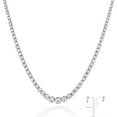 thumbnail image 5 of Round Cut Diamond Riviera Tennis Necklace in 14K Gold, 5 of 7