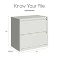 thumbnail image 4 of Hirsh 30" Wide 2-Drawer Lateral File Cabinet, Assorted Colors & Sizes, 4 of 13