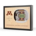 thumbnail image 1 of YouTheFan Minnesota Golden Gophers 25-Layer Football Stadium View 3D Wall Art, 1 of 5