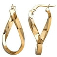 thumbnail image 2 of Polished Twist Hoop Earrings in 14K Gold, 2 of 4
