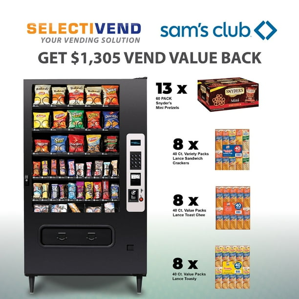 Selectivend WS5000 40 Selection Snack Vending Machine with Card