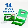 thumbnail image 2 of Trident Spearmint Sugar Free Gum, 14 pcs., 15 pk., 2 of 10