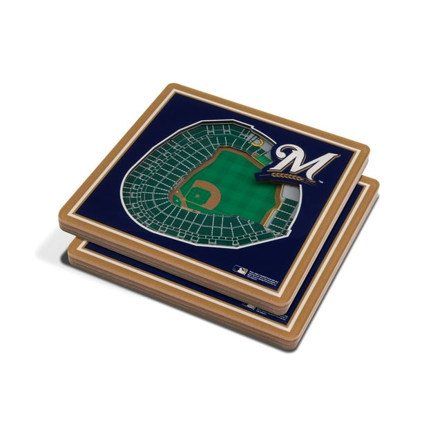 YouTheFan MLB 3D Stadium View Coasters, Assorted Teams