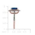 thumbnail image 7 of Cushion Cut Treated London Blue Topaz Double Halo Ring in 14K Gold, 7 of 7