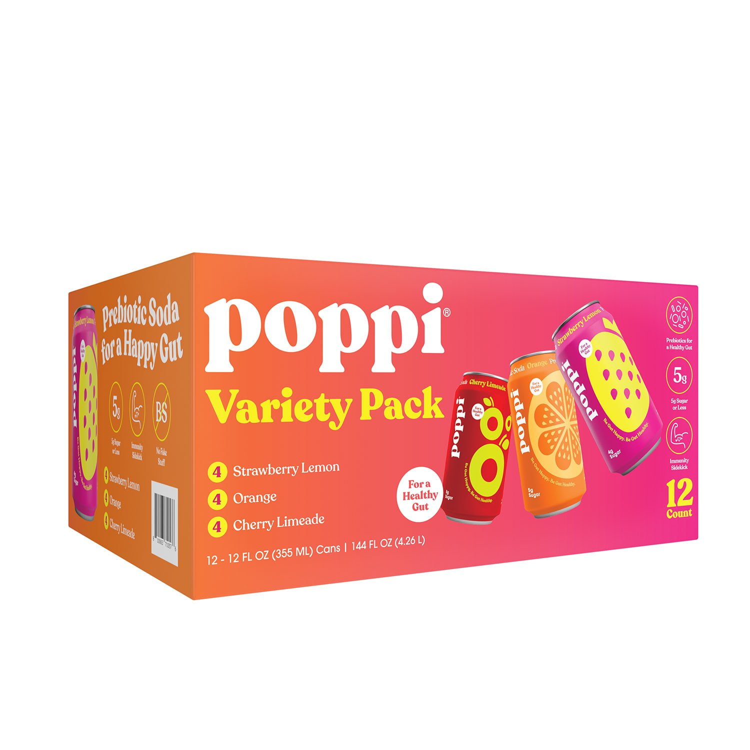 poppi Prebiotic Soda Variety Pack 12 fl. oz., 12 pk. - Samsclub.com