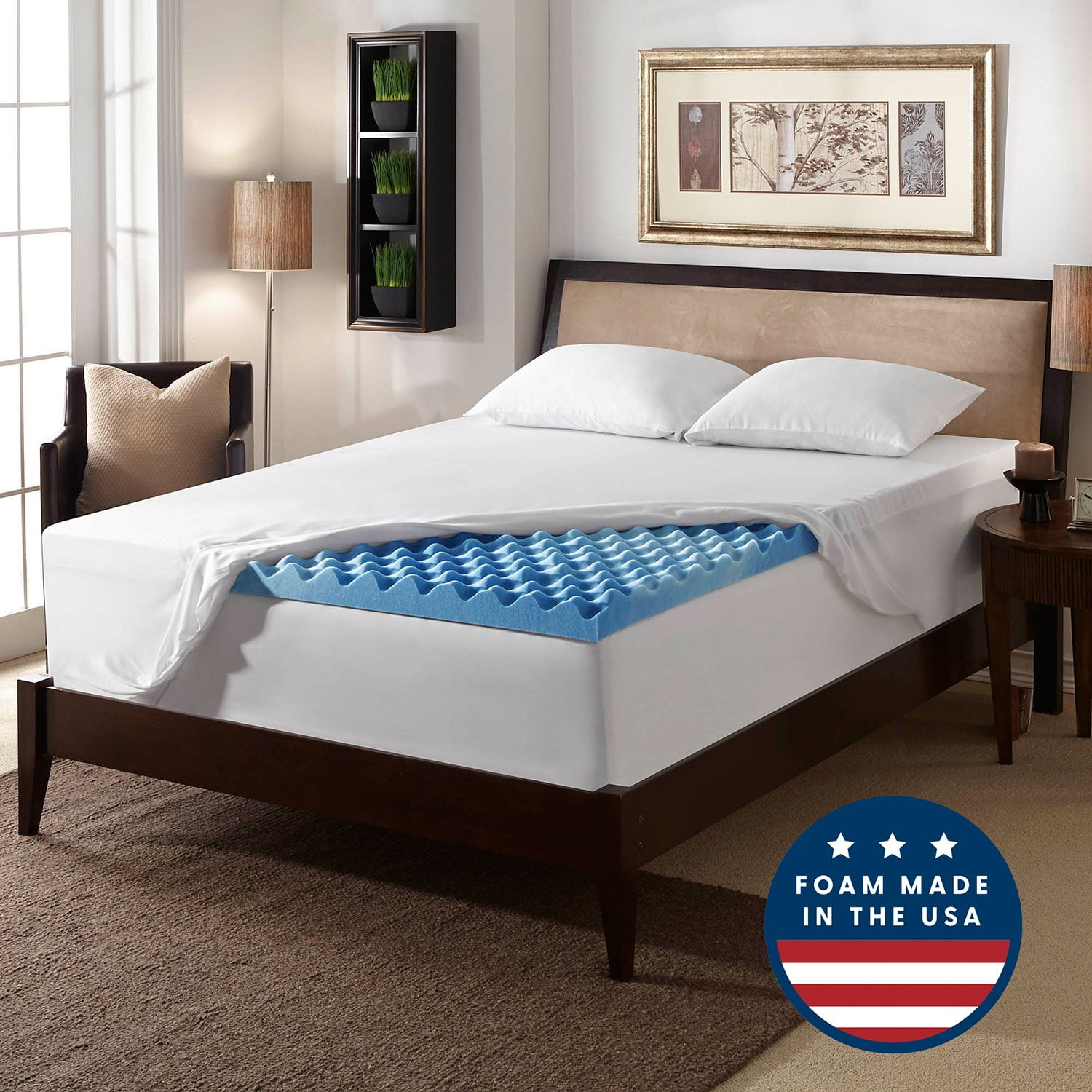 Serta 3-Inch Gel Memory Foam Airflow Mattress Topper, Assorted Sizes -  Samsclub.com, image size:1500x1500