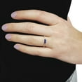 thumbnail image 4 of Baguette Cut Gemstone and 0.10 CT. T.W. Diamond Ring in 14K Gold, 4 of 4