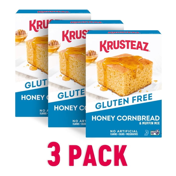 Krusteaz Gluten Free Honey Cornbread & Muffin Mix, 15 oz., 3 pk.