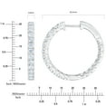 thumbnail image 5 of 1.95 CT. T.W. Diamond Hoop Earrings in 14K Gold, 5 of 5