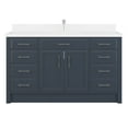 thumbnail image 1 of Studio Bathe Calais 60-inch Bathroom Vanity With Engineered Stone Countertop, 1 of 9
