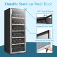 thumbnail image 13 of Lanbo 20 Inch 69 Bottle Freestanding Single Zone Wine Cooler, 13 of 13