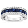 thumbnail image 2 of 0.25 CT. T.W. Diamond and 1.5 CT. T.W. Sapphire Band, 2 of 4
