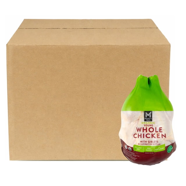 Member's Mark Organic Whole Chickens, Case, priced per pound