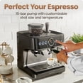 thumbnail image 5 of Chefman Crema Deluxe Double-Boiler Espresso Machine with Coffee Grinder, 5 of 8