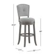 thumbnail image 3 of HH2Home Santa Clara II Wood and Upholstered Swivel Bar Stool or Counter Stool, 3 of 9
