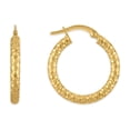 thumbnail image 1 of Diamond Cut Hoop Earrings in 14K Gold, 1 of 5