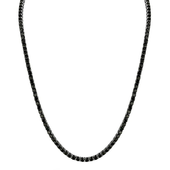 Men's Gemstone Tennis Necklace in Sterling Silver