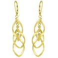 thumbnail image 2 of 14K Italian Gold Twist Drop Leverback Earrings, 2 of 3
