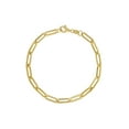 thumbnail image 1 of High-Polish Paperclip Chain Bracelet in 14K Yellow Gold, 1 of 8