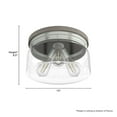 thumbnail image 4 of Hunter Devon Park Clear Glass 3 Light Flush Mount Ceiling Light Fixture, 4 of 7